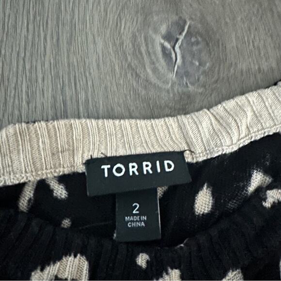 Torrid Leopard Cheetah Print‎ Lightweight Long Sleeve Pullover Tunic Sweater 2X - Picture 5 of 10